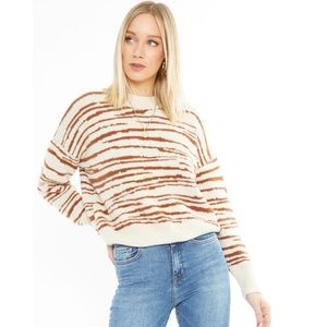 4 SI3NNA Rebecca Striped Long Sleeve Sweater